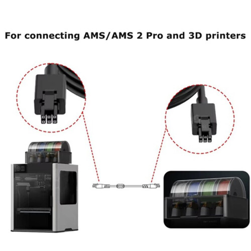 For  3D Printer 6pin Data Cable Feeding Buffer Connected to AMS [X1/P1 Series Universal] 2