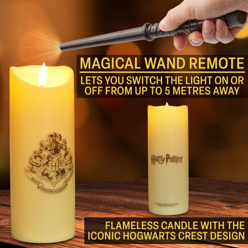 Harry Potter Harry Potter LED Candle with Wand Remote Control, 5m Range 1