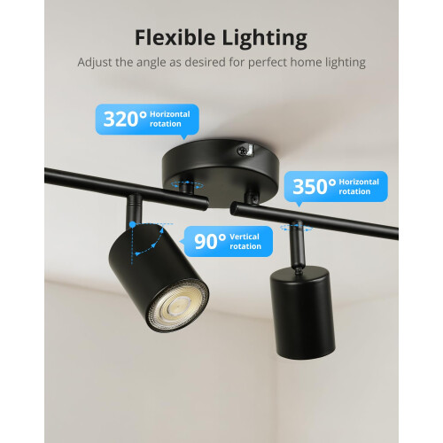 Gr4tec 4 Way Spotlights Ceiling Light, Adjustable Kitchen 1