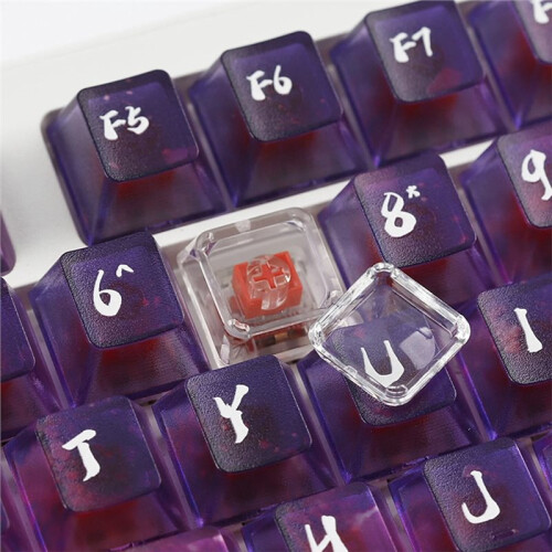 30pcs XDA Profile Transparent Keycaps for MX Mechanical Keyboards Blank PC Caps 2