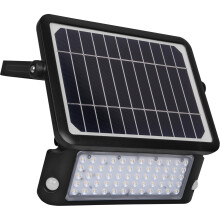 Luceco Solar Guardian PIR Floodlight Black, IP65 Rated, 10