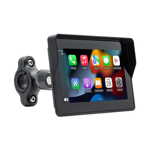 Motorcycle 5 Inch Navigation Screen  Portable Waterproof Screen Wireless Carplay Android Auto MP5 Player 1