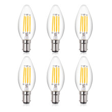 Luxvista LED Candle Light Bulb B15 SBC Small Bayonet Cap Warm White 2700K,4W B15d LED Filament Candle Bulb Dimmable,40W Incandescent Equivalent,C35 B