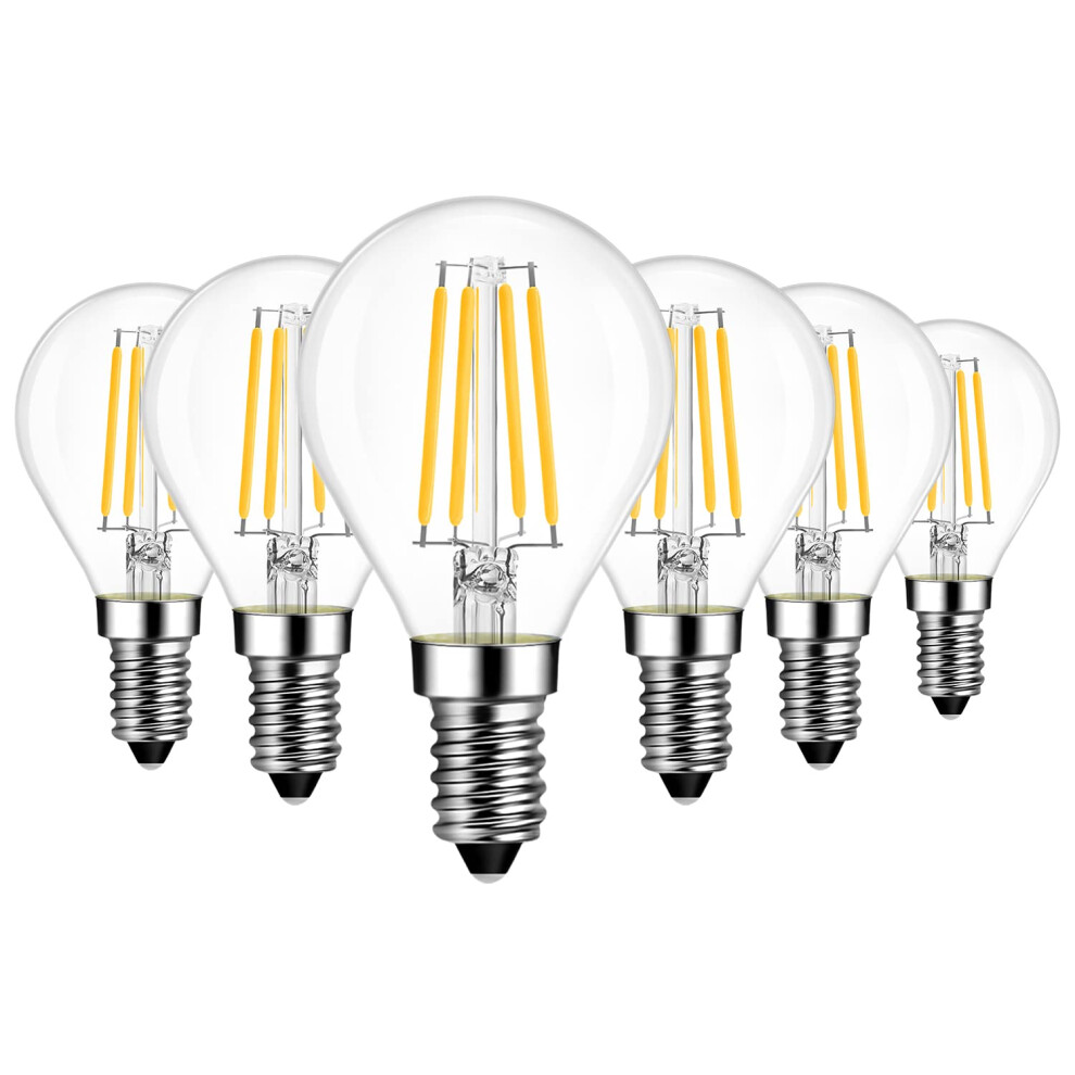 Lvwit 7W Ses E14 Led Bulbs,Small Screw Bulb E14,G45 Golf Ball Led Filament Bulb 75W Incandescent Equivalent,1055Lm Super Bright, Warm 270 Light/White 13183455