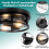 GIGGI Round Black Ceiling Light, 2-Way Ceiling Lights with E27 Flush Light Fittings Ceilings, Ceiling Lighting for Chandeliers Ceiling Light, Ceiling 3