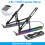 Foldable Laptop Stand 4IN1 USB RGB Stand Portable Notebook Bracket Support Base Aluminum Alloy Holder for Notebook PC A 2