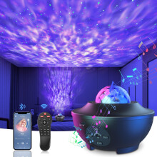 Lysumurl Galaxy Projector, Starry Night Light, LED Color Changing Music Night Light with Remote Control & Timer, Star Projector Lamp for Bedroom Room