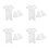4Sets Soft White Polyester Lace Collar and Costume Wrist Cuffs Set 6