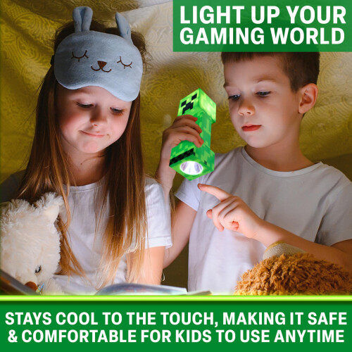 Minecraft Minecraft Creeper Torch Night Light, 2-in-1 Torch & Lamp, 2