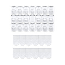 JELLYSUB Indoor Mini Light Clips with Adhesive Strips, 100 Clips+120 Strips, Clear, Damage Free Clips for Christmas/Festival Decoration, Removable Mi