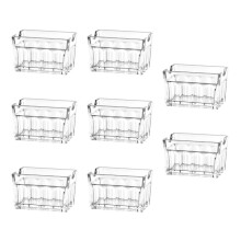 8Pcs Acrylic Sugar Packet Holder Sugar Bag Storage Container Dish Display Sachets Tissue Bowl
