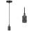 Licperron Vintage Pendant Light Fitting Kit, Braided Flex Ceiling Lamp, E27 Light Fitting Kit - Silver Black. 1pack 1