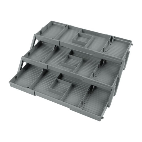 3-Layer Foldable Desktop Storage Box Dresser Organizer Cosmetics Drawer Organizer