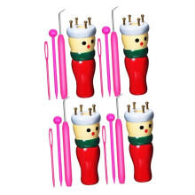 Doll Weaving Kit 4 Pcs Knitting Dolls Wooden Tools DIY Weaving Toy for Random