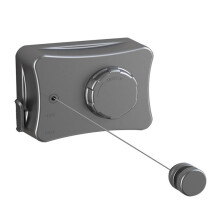 Indoor Retractable Clothesline,Anti-Sag Outdoor Clothesline, Lifting Clothes for Drying Laundry Wall-Mounted, Grey