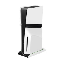 For PS5 Slim/Pro Vertical Stand with RGB VR Headset & Controller Charger 3-Speed Cooling Fan