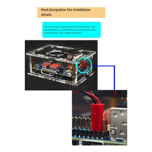 For Orange Pi Rv2 Special Shell for Orange Pi Rv2 Development Board Acrylic Shell Cooling A 1