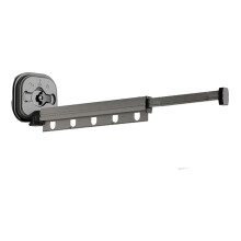 Portant à VêTements Pliant Cintres en Aluminium Support Mural Noir Support de SéChage Ventouse Installer, S