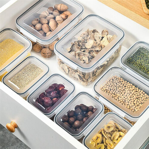 Refrigerator Storage Box Fridge Organizer Vegetable Fruit Boxes Drain Basket Storage Containers Pantry,Small 1