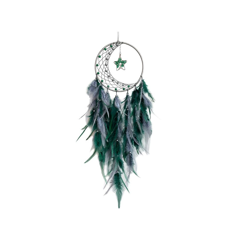 Torribaly Feather Dream Catcher For Bedroom, Dream Catcher With Star Pendant, Dream Catcher For Wall Hanging Gifts Green