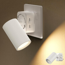 JandCase Plug in Night Light, Night Light Plug in Wall with Dusk to Dawn Sensor, 320 Rotatable, Dimmable 0-100 LM, Warm White 3000K, Modern plugin w