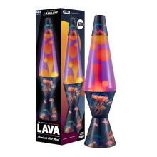 Lava Lamp - 14.5" Luminous Jellyfish - The Original Motion Lamp - Yellow Lava and Purple Liquid with Printed Base - Item #2424