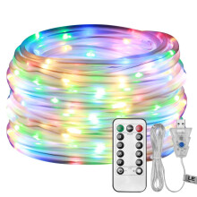 LED Fairy Rope String Lights - USB Powered 10 Meter 100 LED String Sensory Lights | 8 Mode Dimmable Indoor Lights for Christmas, Party & Fun Sensory