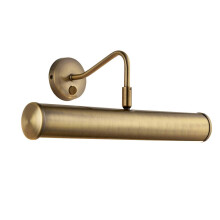 National Lighting YOKER Traditional Decorative Antique Brass Finish E14 LED Compatible Picture Wall Lamp Display Light with Rocker Switch 355mm
