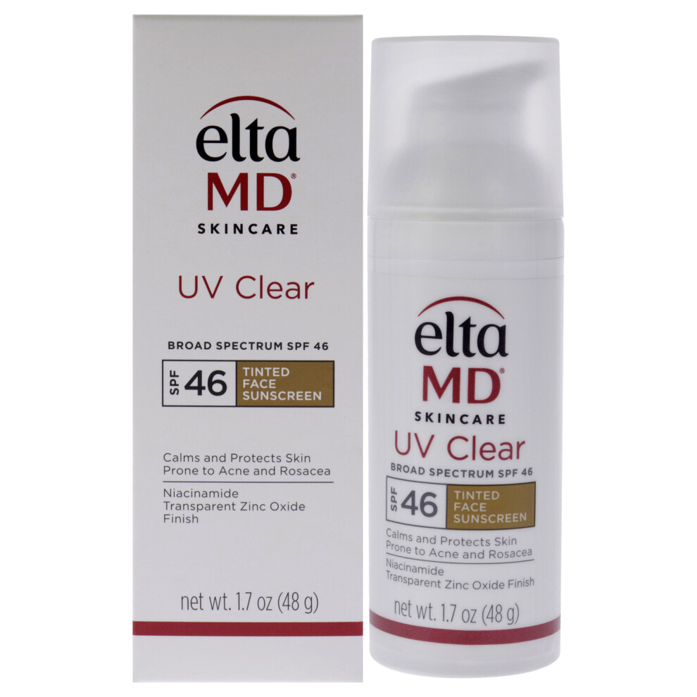 Eltamd Unisex Uv Clear Facial Sunscreen Spf 46 - Tinted By For - 1.7 Oz Sunscreen