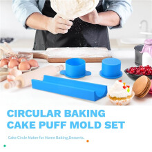 Round Cake Molds Cake Cutter and Pusher Mold Set Cake Circle Maker for Home Baking,Desserts
