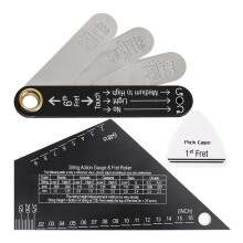 Guitar Luthier Tools Set Neck Relief Gauge Tool Guitar Neck Fingerboard Measuring Ruler Guitar Truss Rod