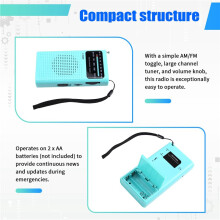 Portable AM/FM Radio with Long Range Reception and Loud Speaker, Ideal for Seniors