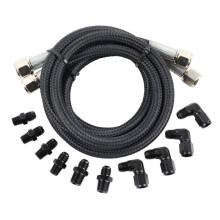 For TH350 700R4 TH400 AN6 Nylon Braided Transmission Cooler 52inch Length Hose Fitting