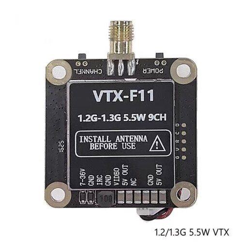 1.2G/1.3G 5.5W 9CH VTX Wireless Analogue Image Transmission Support Through IRC Protocol VTX-F11 1
