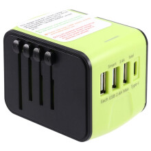 Adaptateur de International avec Prises Secteur, Adaptateur Secteur Universel 3 USB + Type-C Haute Performance, Compatible avec de 200
