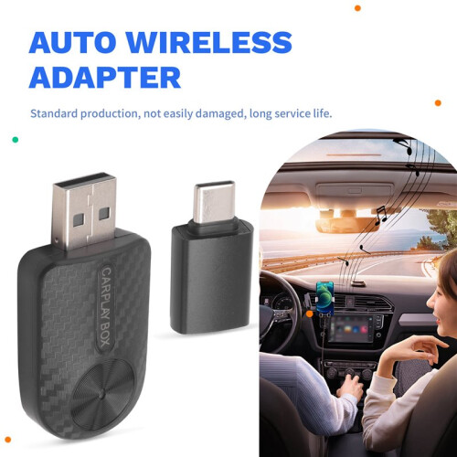 Wireless CarPlay Adapter- Android Auto Wireless Adapter, 5.8GHz Wi-Fi Plug & , and Stable IOS 10+/Android 10+ 2