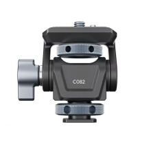 C082 Adjustable Damping   Load 3KG for Camera Tripod Fill Light with Cold Shoe Mount 1/4In Screw Hole 180 Tilt