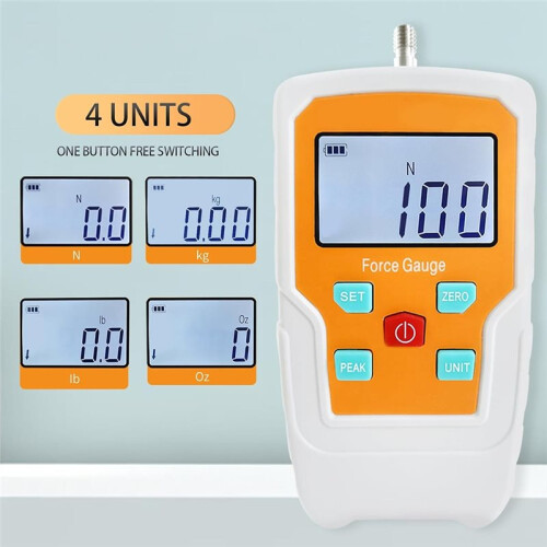 Digital Force Gauge Push and Pull Meter Dynamometer Tension Pressure Tester Thrust Meter Compression Load Plug 100N 1