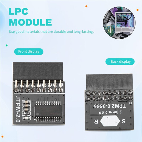 TPM2.0 Module for ASROCK 18Pin LPC TPM Security Module LPC Module for ASROCK Motherboard for Win11 Module 2