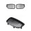 Fits for  1Series E81 E87 2008-2011 Gloss Black Front Kidney Signal Grille 2