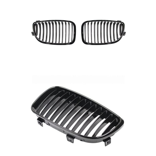 Fits for  1Series E81 E87 2008-2011 Gloss Black Front Kidney Signal Grille 1