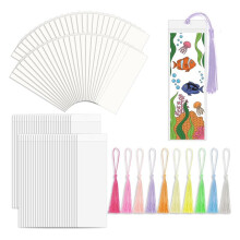 Kit de Marcapáginas DIY con Fundas, Borlas y Papel : Perfecto para Crear Marcapáginas Personalizados.