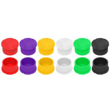 12 Pack 3ml Glass Vials Protective Vial Caps - 6 Assorted Colors, Leak-Proof Dust-Resistant Lids Cover for Flip Off Caps