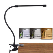 LED Clip Desk Lamp, Reading Light Study Lamp Eye Care Protection With 10 Dimmable Brightness & 3 Modes, USB Powered Flexible Gooseneck Clamp For Bed