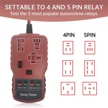2 in 1 Auto Battery Tester Car Relay Detector Electric Auto Relay Tester Vehicle Battery Fast Check Detector LED Tools