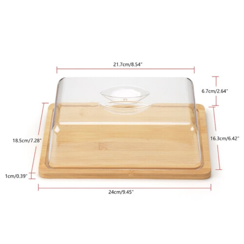 Butter Holder Tray with Lid Convenient Butter Storage Dish Butters Container for Countertop Practical Kitchen Tool 2