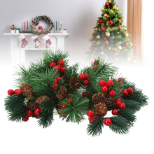 Ramitos de pino artificial 25 piezas decoración navideña bayas piñas ramas