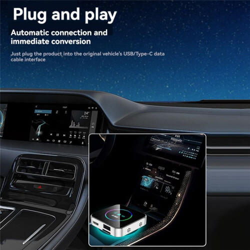 Wireless Carplay to Android AI Box Android 13  WiFi Carplay/Android Auto Support Split-Screen Interaction 2+16G 2