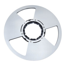 10 Inch 3 Holes Empty Take Reel to Reel Hub Polished Aluminum Tape Reel for Tape Recorders Silver