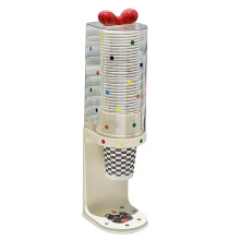 Water Cup Dispenser, Water Dispenser Disposable Cup Holder Rack Flat Bottom Cups, Pull Type Paper Water Cup Dispenser